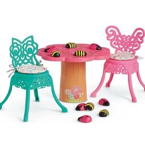American Girl Wellie Wishers Garden Party Table and Chairs Retired